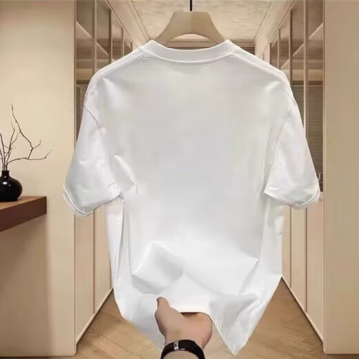 
Cool Qihao Hea Lion Official Flag Square Store 2025 trendy brand new short-sleeved T-shirt for men fashionable casual loose simple and versatile Cool Qi S1048 white XL Cool Qi XL