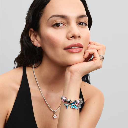 PANDORA Dream Blue Butterfly Extra Large Charm Dream Transformation Power Beautiful Meaning DIY Beaded Birthday Gift Multi-Color One Size