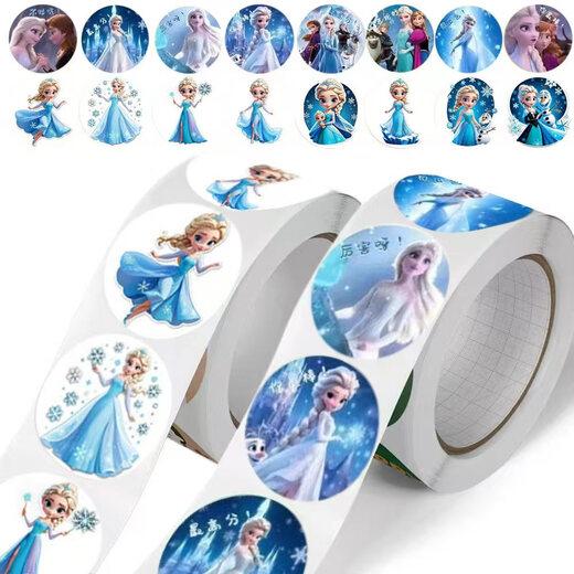 500/Roll Princess Elsa Детская принцесса Cartoon Cartoon rewards Маленькая наклейка девушка замороженная наклейка Elsa 2 комбинация громкости [1000/рулон]