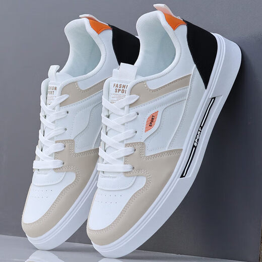 Duchamp Heath Chaussures masculines 2025 Nouveau automne sport en cuir et chaussures de planche décontractées pour hommes polyvalents à tendance petite chaussure à tendance blanche Chaussures étudiantes blanc noir 9910 [k] 42