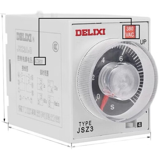 Delixi cycle time relay power on and off delay JSZ3A-BCD adjustable 220V380V24V requires a base contact customer service to make up the price difference