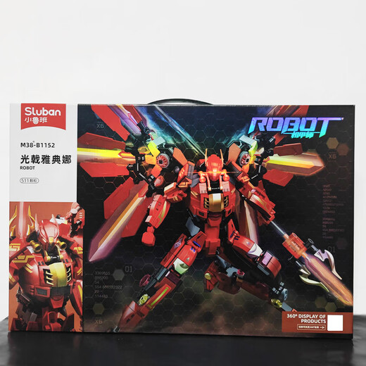 小鲁班（SLUBAN）机甲师光戟雅典娜潮玩拼装机器人积木玩具男孩模型礼物手办 孙悟空斗战龙甲【1048颗粒】