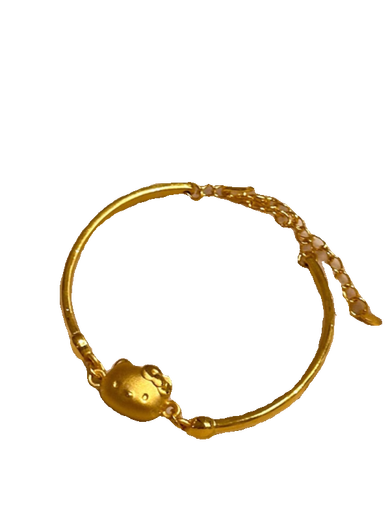 Siyi France Michelle Kitty Cat 18K Gold Bracelet Fashionable and Versatile Temperament Bracelet Kitty Cat Bracelet
