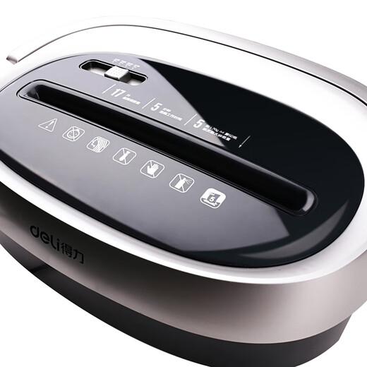 Deli Deli Confidential Paper Shredder Office Commercial Paper Shredder Multi-function Paper Document Shredder Large Paper Shredder 5 sheets Deli 9929 Paper Shredder (Black)