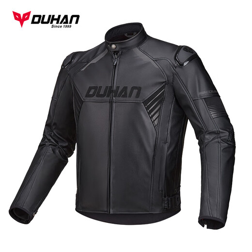 Duhan 2168 Black Motorcycle Riding Suit Men's Four Seasons Universal Motorcycle Leather Suit Anti-fall Warm Racing Suit Rider Suit L
