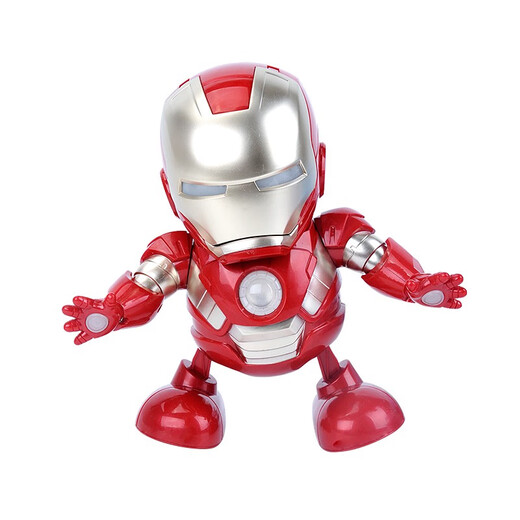 The best electric singing and dancing Iron Man robot toys for children, boys, babies, babies, 0-1 years old, girls, babies, 3 boys, dance Iron Man robots, gift box set, 4 songs, upgraded charging version + 3 rechargeable batteries + screwdriver