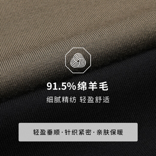 浪登[绵羊毛混纺]2024秋冬男士羊毛开衫外套厚款棒球领针织上衣男 军绿色 L (175/92A)