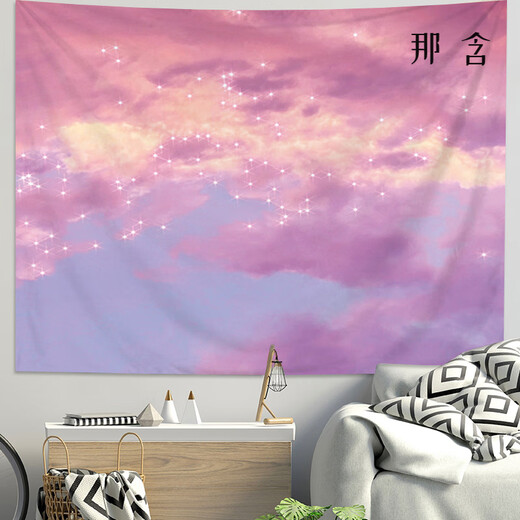 XMSJ bedside background cloth feels light and luxurious simple hanging cloth bedroom wall cloth dormitory bedside decoration room wall mural 1583 (velvet cloth) collection 150 height * 200 width CM (exclusive installation package)