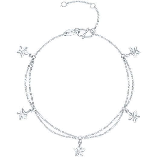 Saturday Fortune PT950 platinum bracelet for women platinum star double layer bracelet B0714840 16+3cm about 1.96g gift