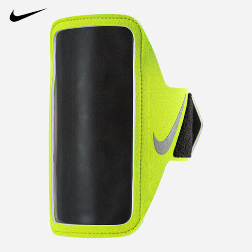 Nike (NIKE) LEAN running arm strap mobile phone bag sports leisure running fitness outdoor storage colorful arm sleeve fluorescent green NRN65719OS one size