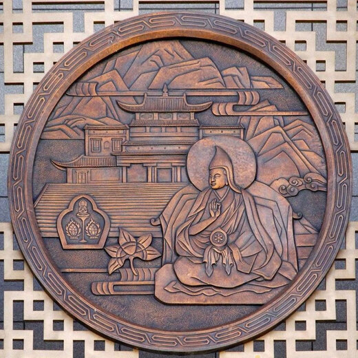 Wen Yijia relief fiberglass sculpture forged copper sandstone cast copper imitation copper figure campus mural plaque stone carving back copper relief 2