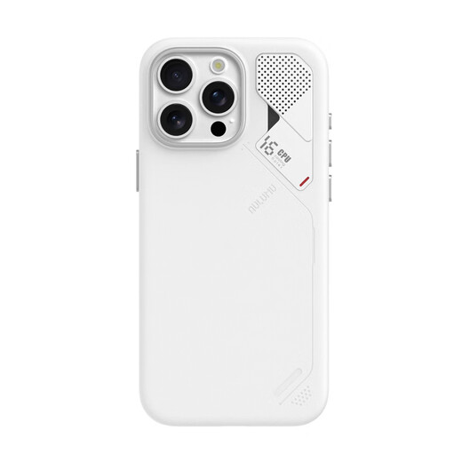 奥鲁姆AULUMU A16 适用苹果iPhone16ProMax简约素皮磁吸全包手机壳铝合金散热窗 专用MagSafe保护壳 白色
