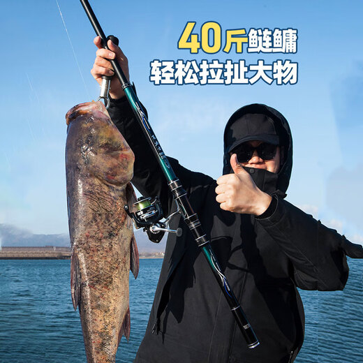 Sea rod casting rod set for silver carp and bighead carp sea fishing special fishing rod super hard far-range casting rod full set of all metal giant sea rod 3.6m naked rod [classic style] (only rod)