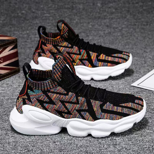 Yique Yique Men's Shoes para primavera Nuevos zapatos de malla de peso ligero y transpirable Versátiles de papá informal