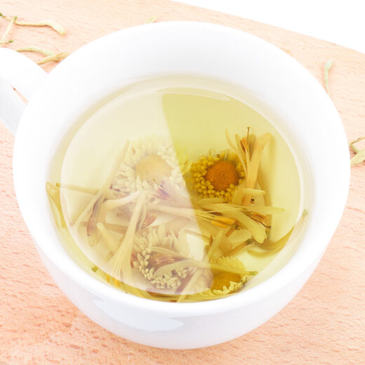 
Yibai Honeysuckle Tea Herbal Tea Selection with Fluffs, You can use wolfberry chrysanthemum tea soaked in water to drink health tea 40g