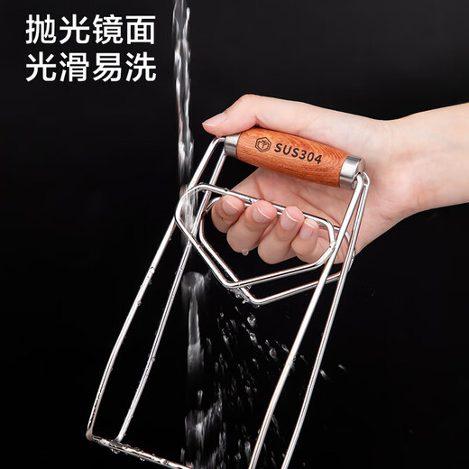 Made in Tokyo, 304 stainless steel dish clamps, kitchen dish clamps, plate clamps, non-slip plate lifters, rosewood dish clamps