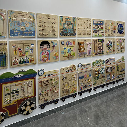 Hongtong Kindergarten Wandspielzeugkorridor Spiel Dekoration Kinder frühe Bildung Montessori Unterricht AIDS Wandbetrieb Kognitiver Brettmaterial Formspiel