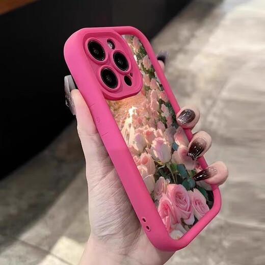 迩舟满屏玫瑰花适用苹果15手机壳唯美少女全包新款防摔耐磨保护套 古董白【TSYJTYX681玫瑰花海】 苹果15