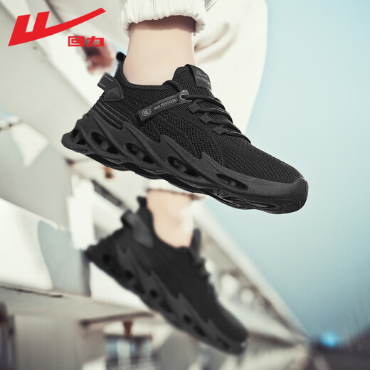 
Warrior official men's shoes summer 2025 new breathable mesh running shoes for men's light shock absorbing sneakers black 41
