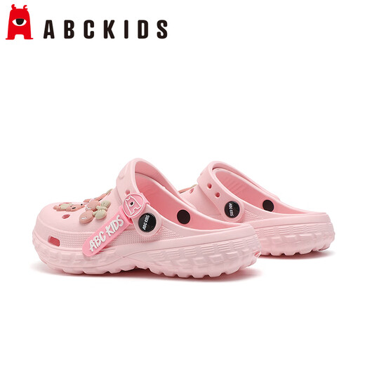 ABC Kinder Kinderschuhe Summer Männer und Mädchen Sandalen weicher Sohle-Loch-Schuhe Cartoon Beach Schuhe 8603 Pink 30-31