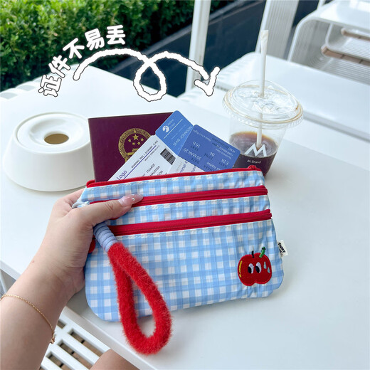 CLCEY心情护照证件收纳包旅行机票出国身份证卡包便携多功能护照夹 “心苹气和”证件收纳包