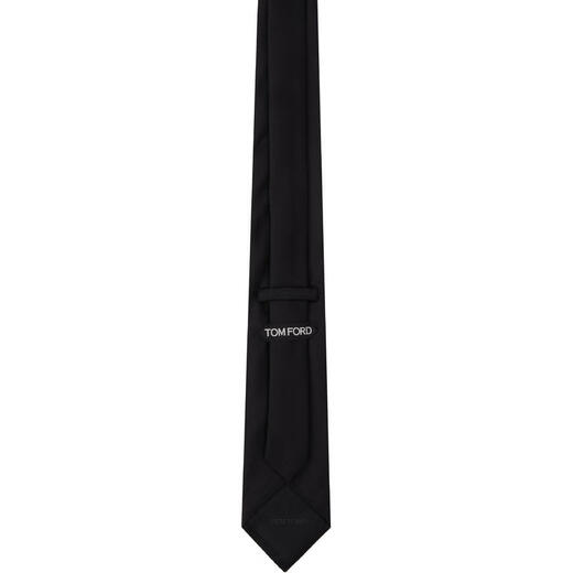 汤姆福特（TOM FORD） 奢侈品送礼男士黑色领带 Black UNI