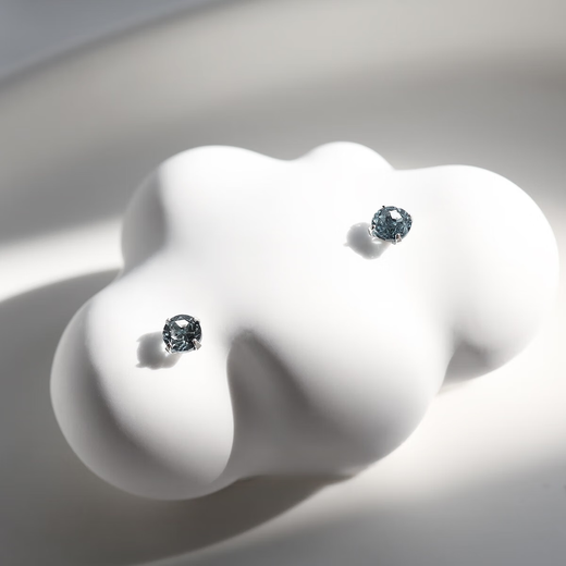 ISLANDIO natural tanzanite 3mm sapphire earrings London blue topaz mini sterling silver ears for women Tanzanite 3mm | silver pair