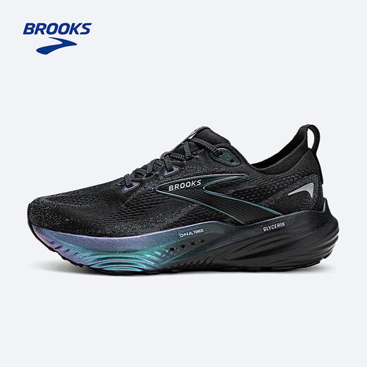 布鲁克斯（BROOKS）男子Glycerin 22甘油22月光系列缓震跑鞋 极光黑/乌木色 42