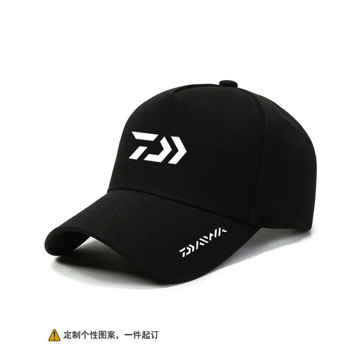 Dayiwa fishing friends modified fishing hobby Luya fishing outdoor leisure sunshade baseball hat men's and women's peaked cap black peaked cap one size adjustable 54-60 cm