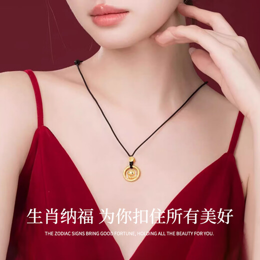 Qike Zodiac Snake Year Necklace Universal for Men and Women 2025 New Safety Buckle Pendant Birthday Gift for Girlfriends and Best Friends