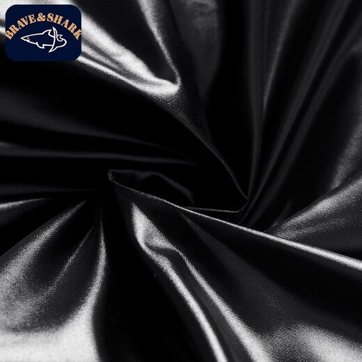 BRAVE&SHARK Men's Lightweight Down Jacket Fashionable Shiny Short Down Jacket Winter New Warm Jacket Black L (175) Recommended 120-140Jin Jin equals 0.5 kg