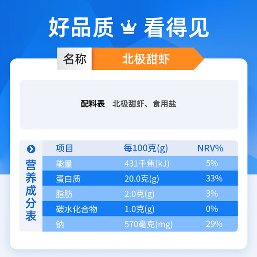 Meijiajia Cooked and Frozen Arctic Sweet Shrimp with Head Seeds Net Weight 3Jin Jin is equal to 0.5kg Specifications80/100 Head Seed Rate 50% Cooked Frozen Seafood and Aquatic Products