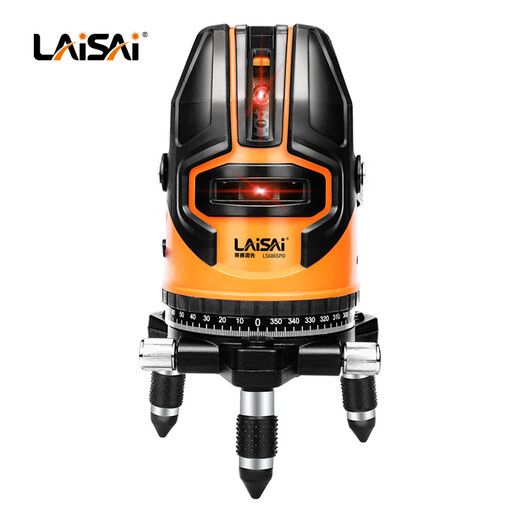 
Laise laser five-line high-bright green light leveling instrument high-precision strong light LS686SPD infrared thin line marking automatic leveling instrument [red cursor standard configuration] LS686SPD