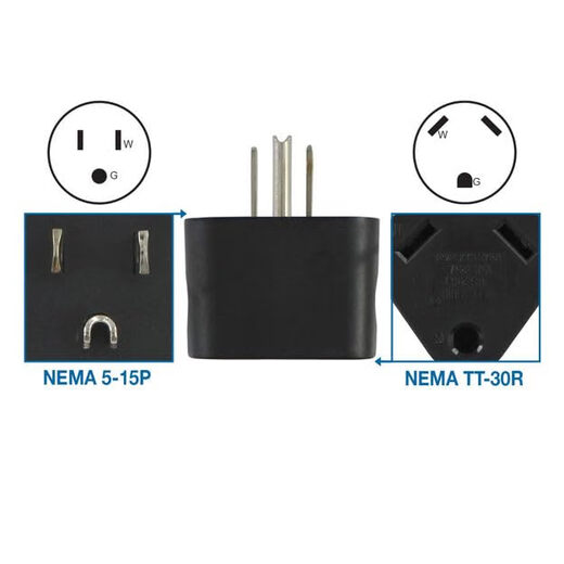 
Conntek 14101 15A to TT30R RV Plug Adapter Black