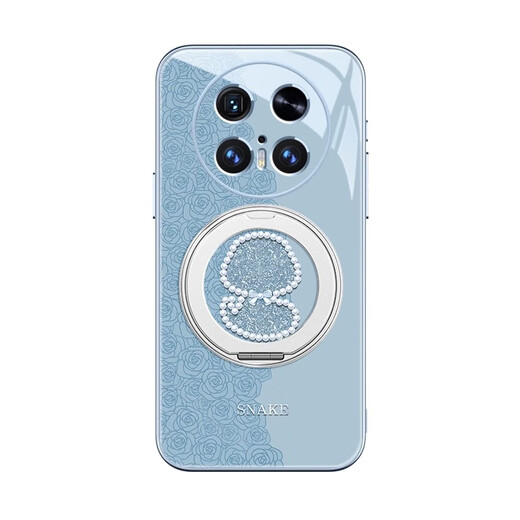 Popular Cent (MSMF) Pearl Snake Huawei Case de teléfonos móviles con soporte giratorio magnético de fulcro integrado anillo de cáscara de fulcre Hebilla magsafe carga inalámbrica serpiente año limitado de lujo adecuado para hombres y mujeres con cáscara [rojo chino] Pearl Snake-ZBl38888g Huwei Mate70