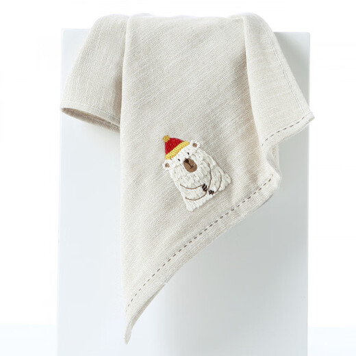 
Gold 2 towels Class A gauze double-layer household face wash bath adults and children enlarged bath towel gray (GA3884HT) (Double 1