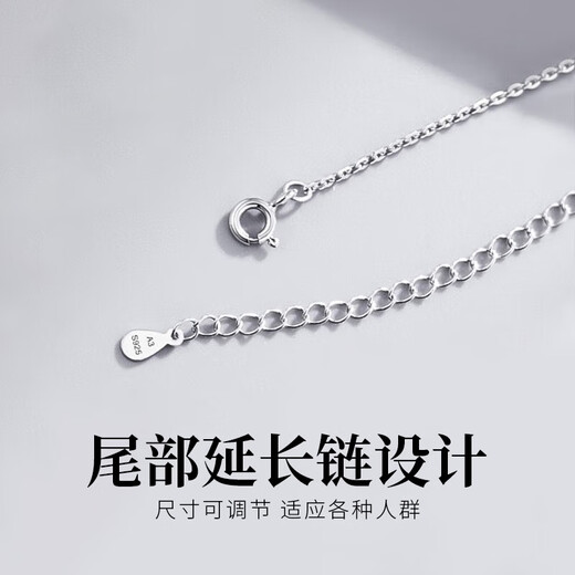 Zhou Baifu Silver Cross Necklace for Men 2025 New Clavicle Chain Pendant Student Day Gift for Boyfriend