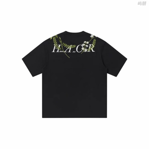 斯睿霖HARSH AND CRUEL美式字母植物花卉圆领重磅短袖T恤男女夏季 S1049#白色 L