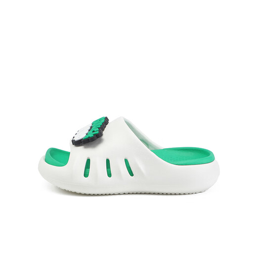 B.Duck petit canard jaune 2025 Été Nouveaux chaussures de trou pour enfants pour garçons et filles à la maison Baby Sacpers Bag Toe Blanc et vert 26 taille Longueur de pied 15,0-15,7 cm