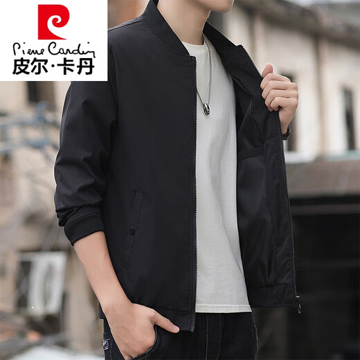 Veste pour hommes de Pierre Cardin Spring and Automne Nouveau Uniforme de baseball court couleur solide polyvalente mince coréenne veste de style jeunesse