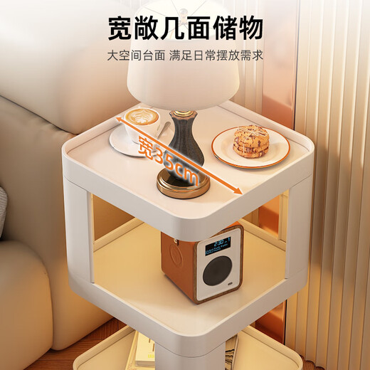 Anya bedside table creative small apartment replacement shelf simple living room sofa bedroom bedside table white