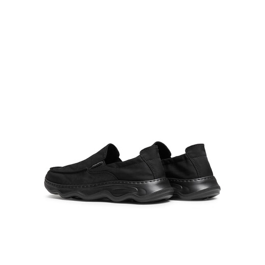 Tianmeiyi Schuhe Herrenschuhe Mall gleich bequemer fauler Leinwandschuhe Einbeinige Herren-Stoffschuhe 2025 Sommer Schwarz 40