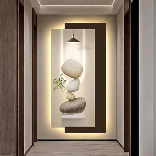PEINTURE DE DÉCORATION D'ENTRÉE ZOCI face à la porte 2024 Décoration d'entrée de luxe moderne haut de gamme peinture de sens de sens haut de gamme simple dans la maison T12347 60 * 120 cm Modèle de contrôle vocal en plug-in UV Fine sculpture +