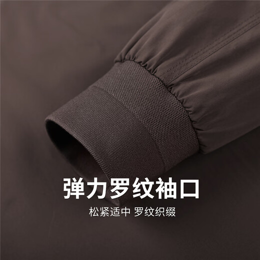 Dances with Wolves Exquisite Lined Baseball Collar Jacket Men's 2025 Autumn New Windproof Casual Commuting Flight Jacket 1002 Coffee 303 L (175)