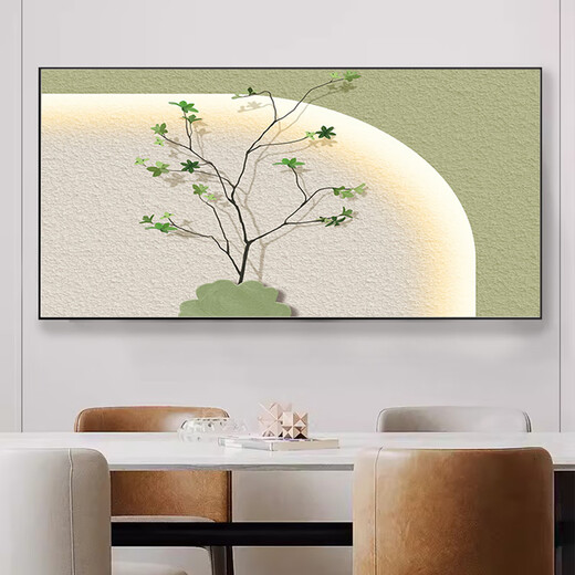 顺吉祥利枝繁叶茂奶油风电表箱装饰画大尺寸轻奢感2024免打孔挂画 枝繁叶茂K12798 120*60(容纳110x50)cm上翻支撑