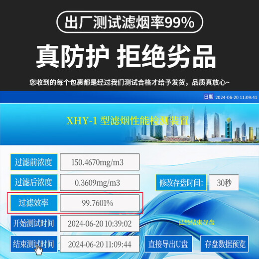 Zhunhang fire mask 3C certified fire-proof, smoke-proof and gas mask, fire escape mask, filter-type self-rescue respirator, popular store, national standard 3C fire protection certification