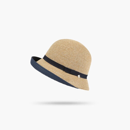Lee dprre Japanese Straw Hat Women's Summer Sunshade Cool Hat Rolled Hepburn Style All-match Basin Hat Top Hat Straw Braided Sunscreen Fisherman's Hat Burgundy One Size (55-58cm)