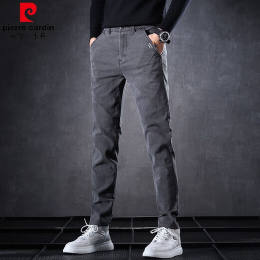 Pierre Cardin Autumn Casual Pants Men sueltos Sports Sports Sports 2025 Primavera y otoño NUEVA MARCHA TRENDIA NEGRO Pantalones Men 653 Negro 28
