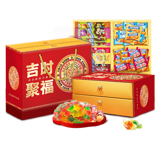 阿尔卑斯 糖果礼盒828g 办公室休闲零食大礼包 软硬糖棒棒糖 送员工福利