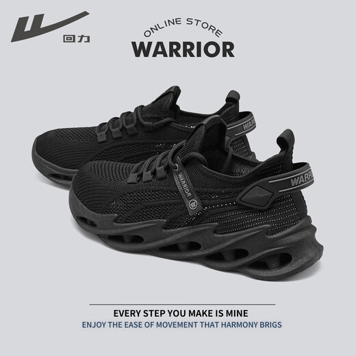 
Warrior official men's shoes summer 2025 new breathable mesh running shoes for men's light shock absorbing sneakers black 41